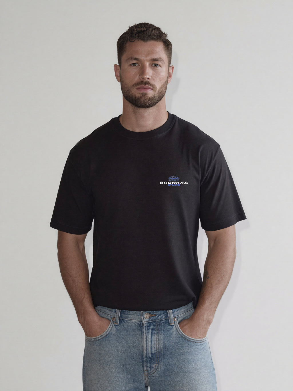 Bronkka Crab Insignia Tee  — Cobalt
