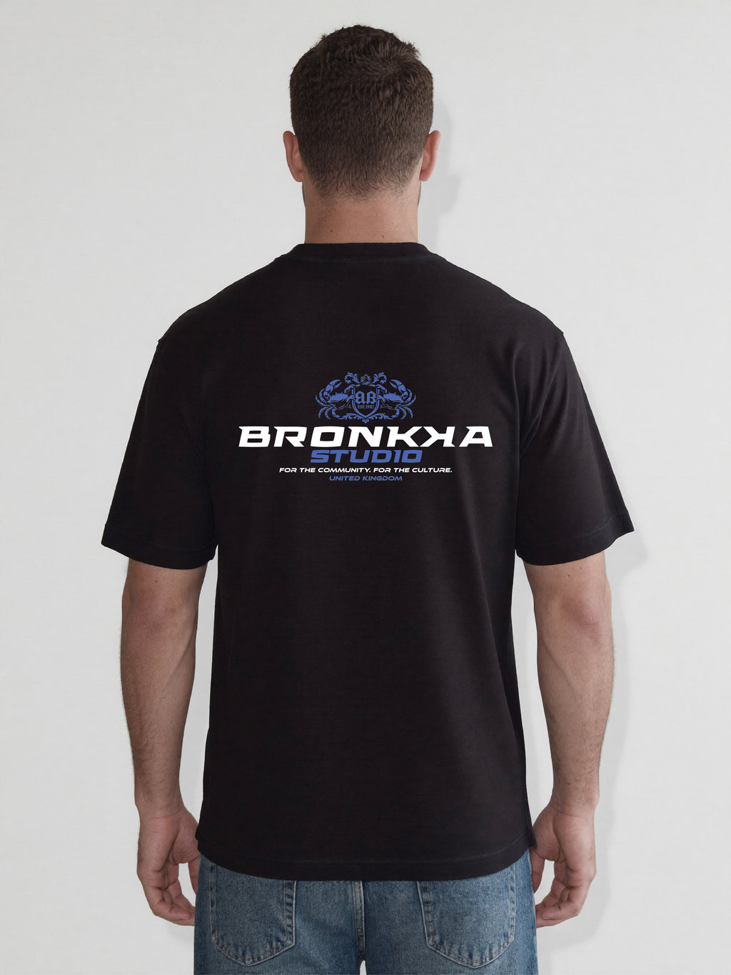 Bronkka Crab Insignia Tee  — Cobalt
