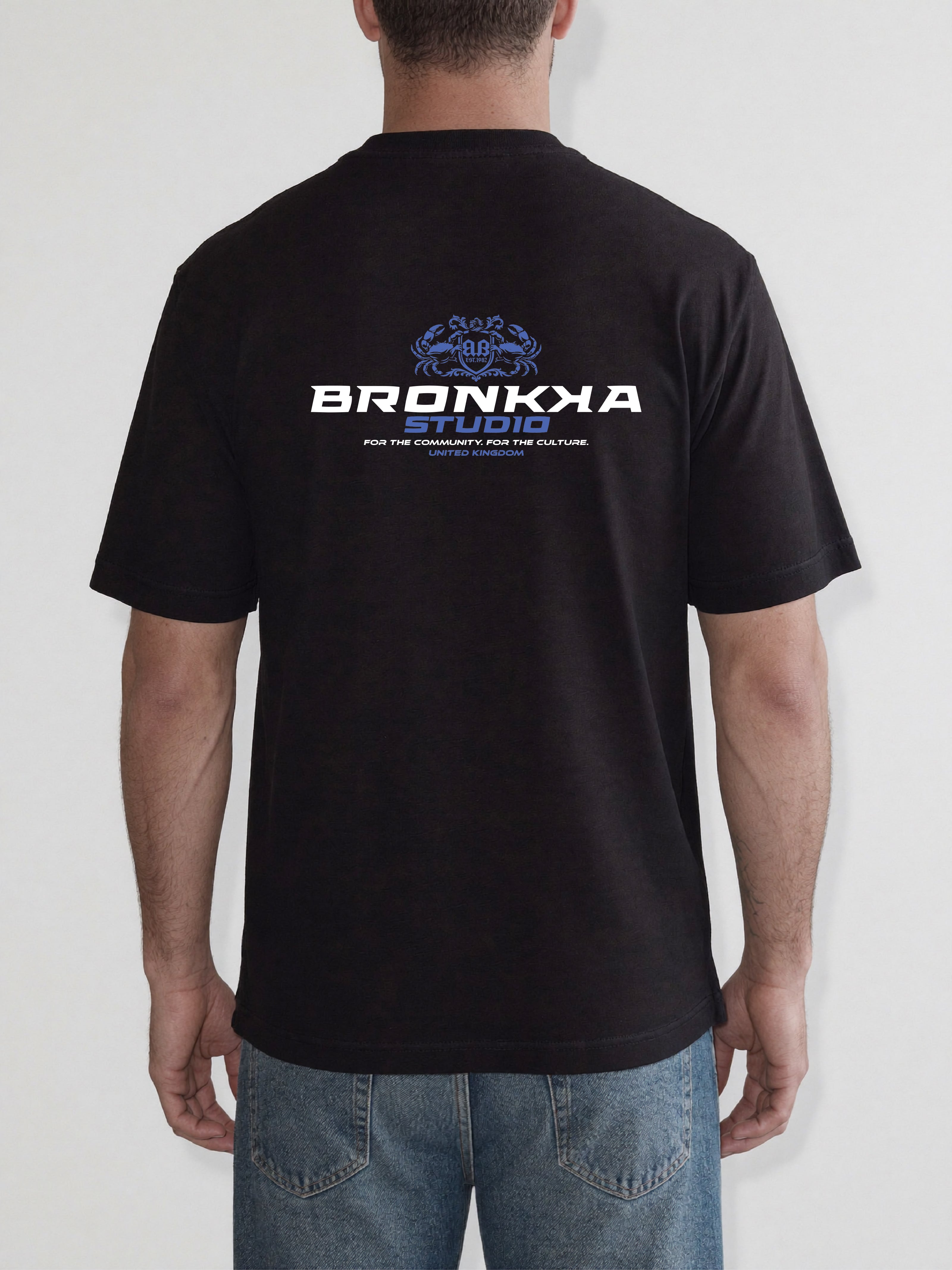 Bronkka Crab Insignia Tee  — Cobalt