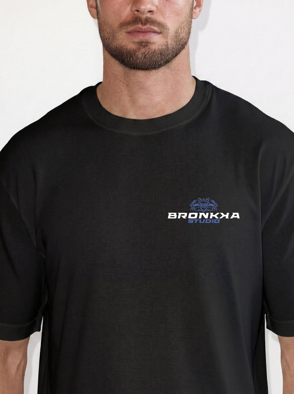 Bronkka Crab Insignia Tee  — Cobalt