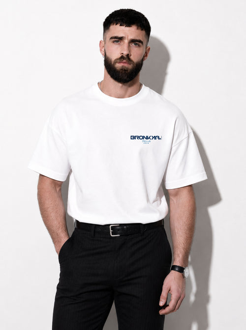 Bronkka Blue Motion Tee - White