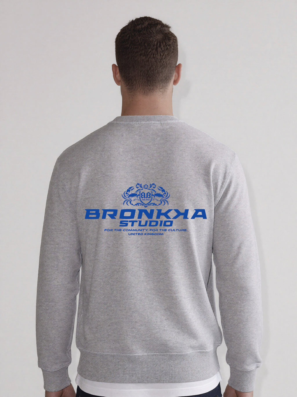 Bronkka Crab Insignia Sweatshirt - Grey/Coast