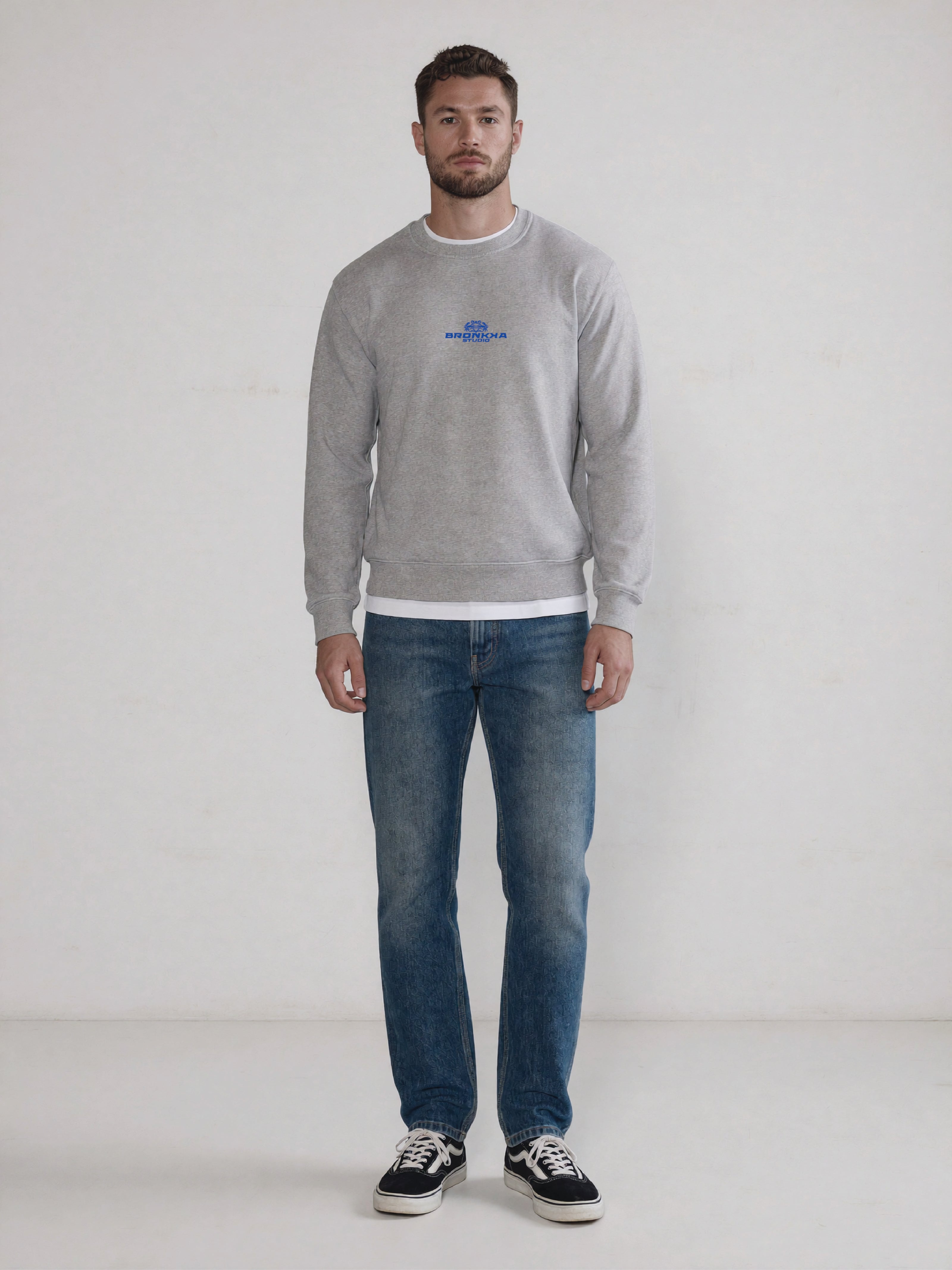Bronkka Crab Insignia Sweatshirt - Grey/Coast