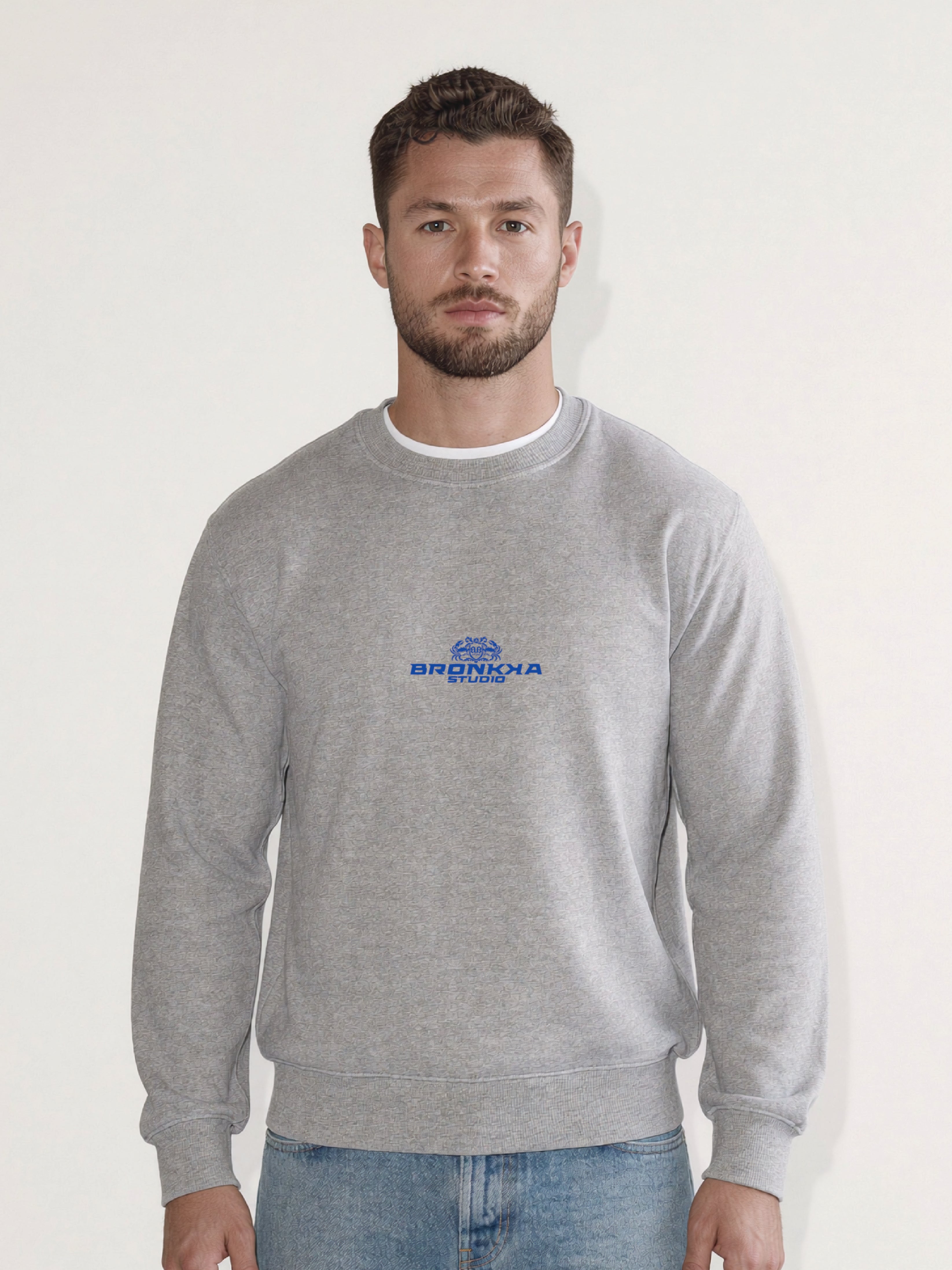 Bronkka Crab Insignia Sweatshirt - Grey/Coast