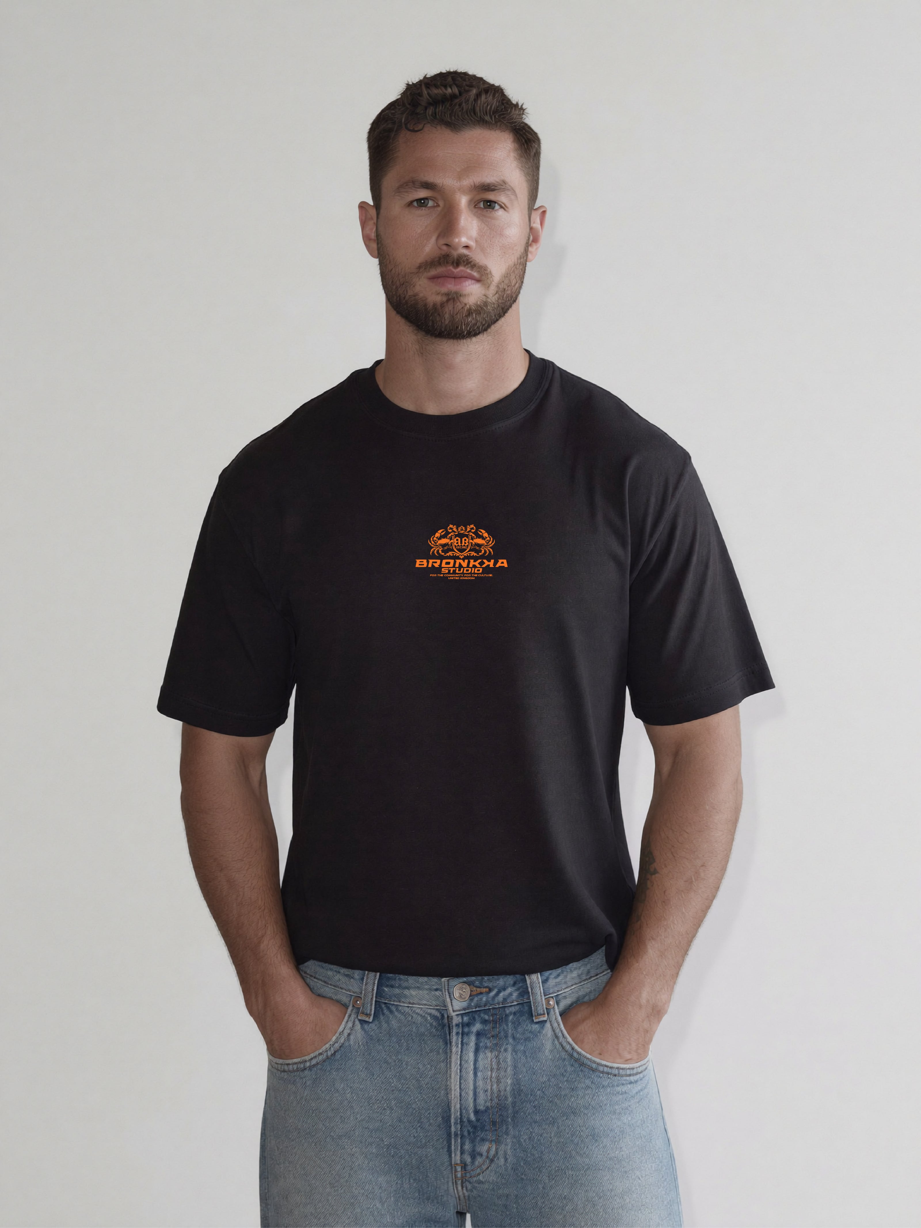 Bronkka Crab Insignia Tee — Tangerine