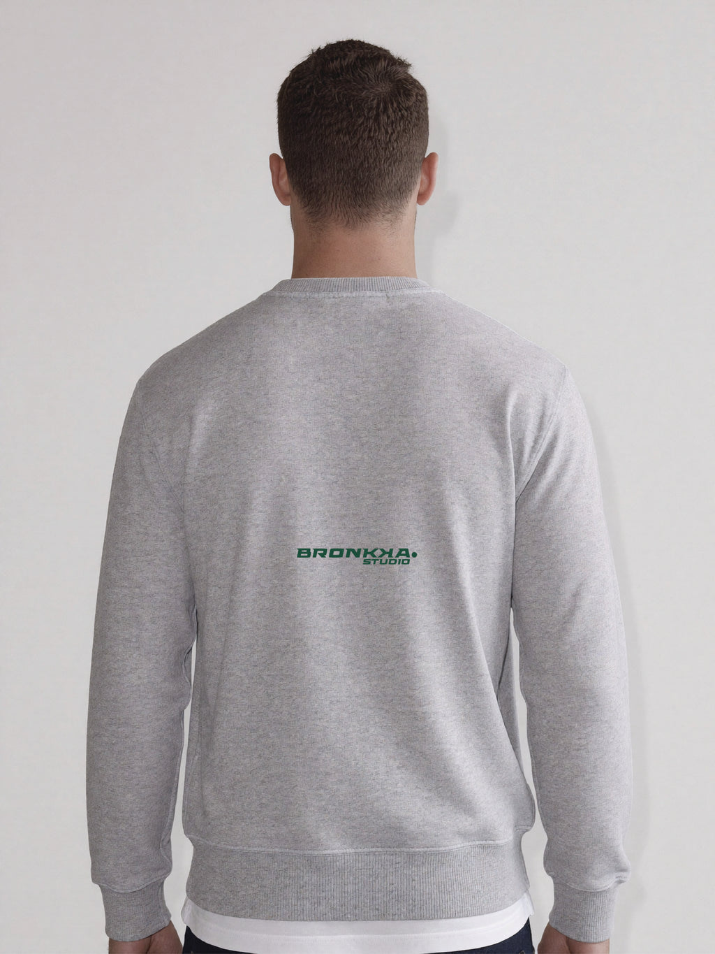 Bronkka Studio Code Sweatshirt - Grey/Pine