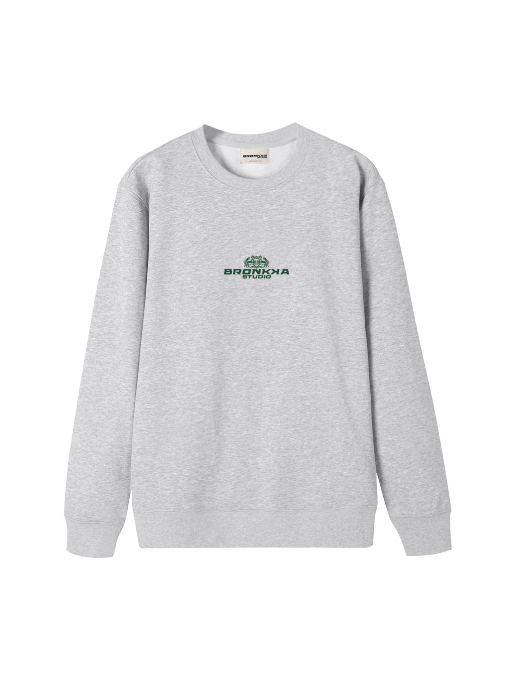 Bronkka Studio Code Sweatshirt - Grey/Pine
