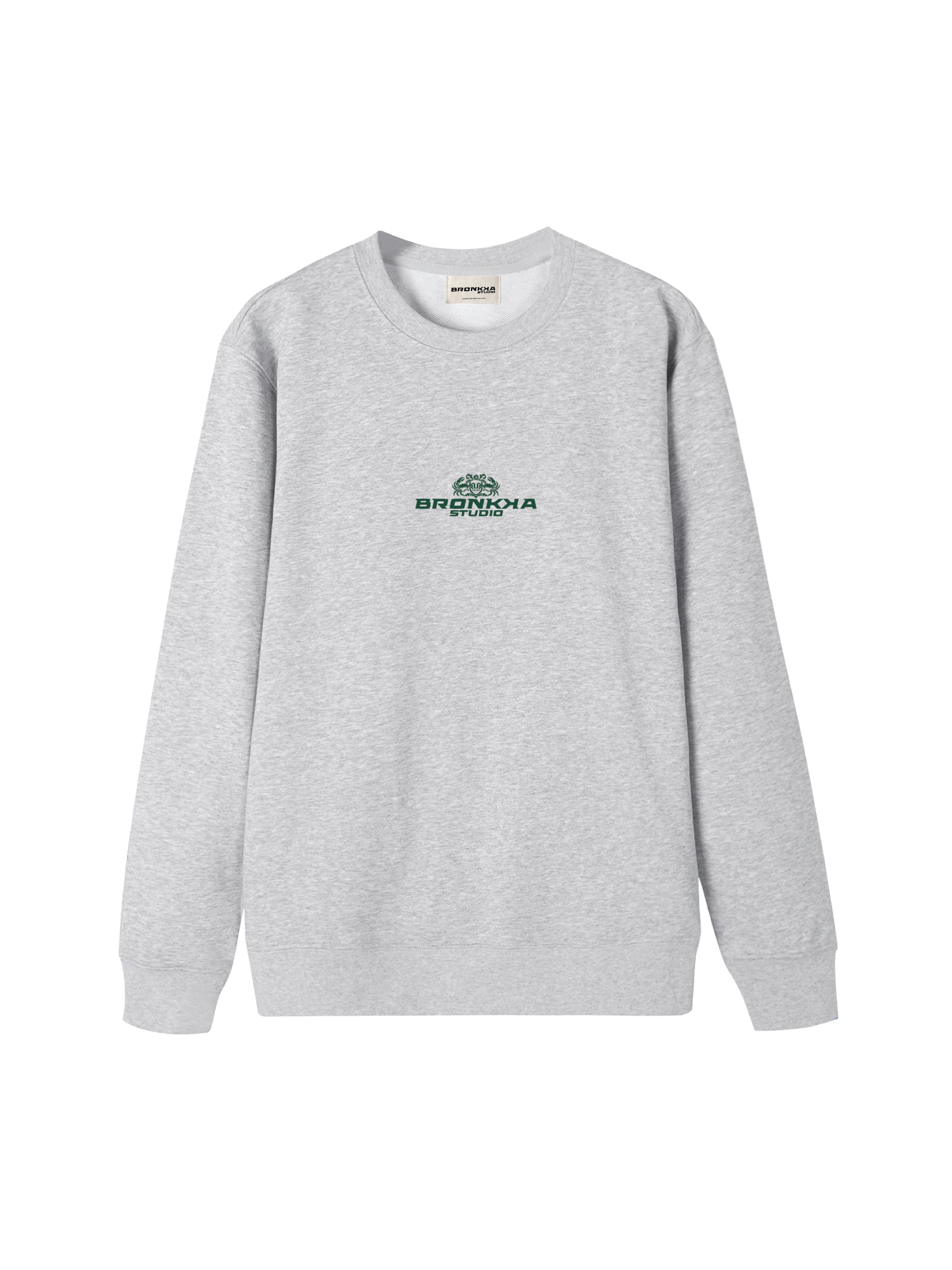 Bronkka Studio Code Sweatshirt - Grey/Pine