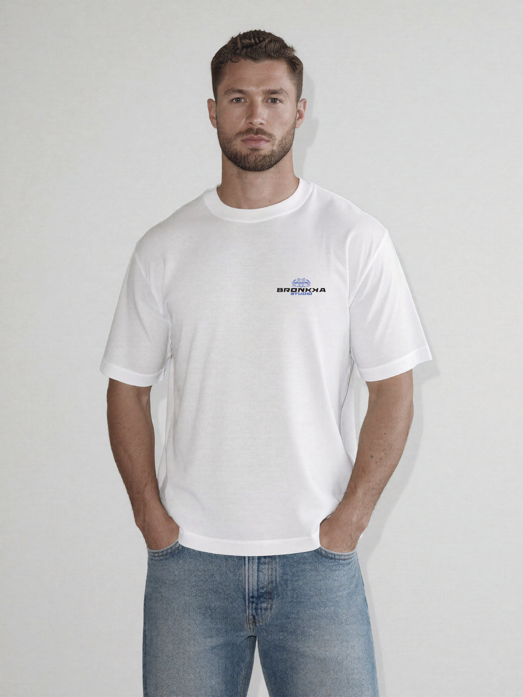 Bronkka Crab Insignia Tee — Cobalt