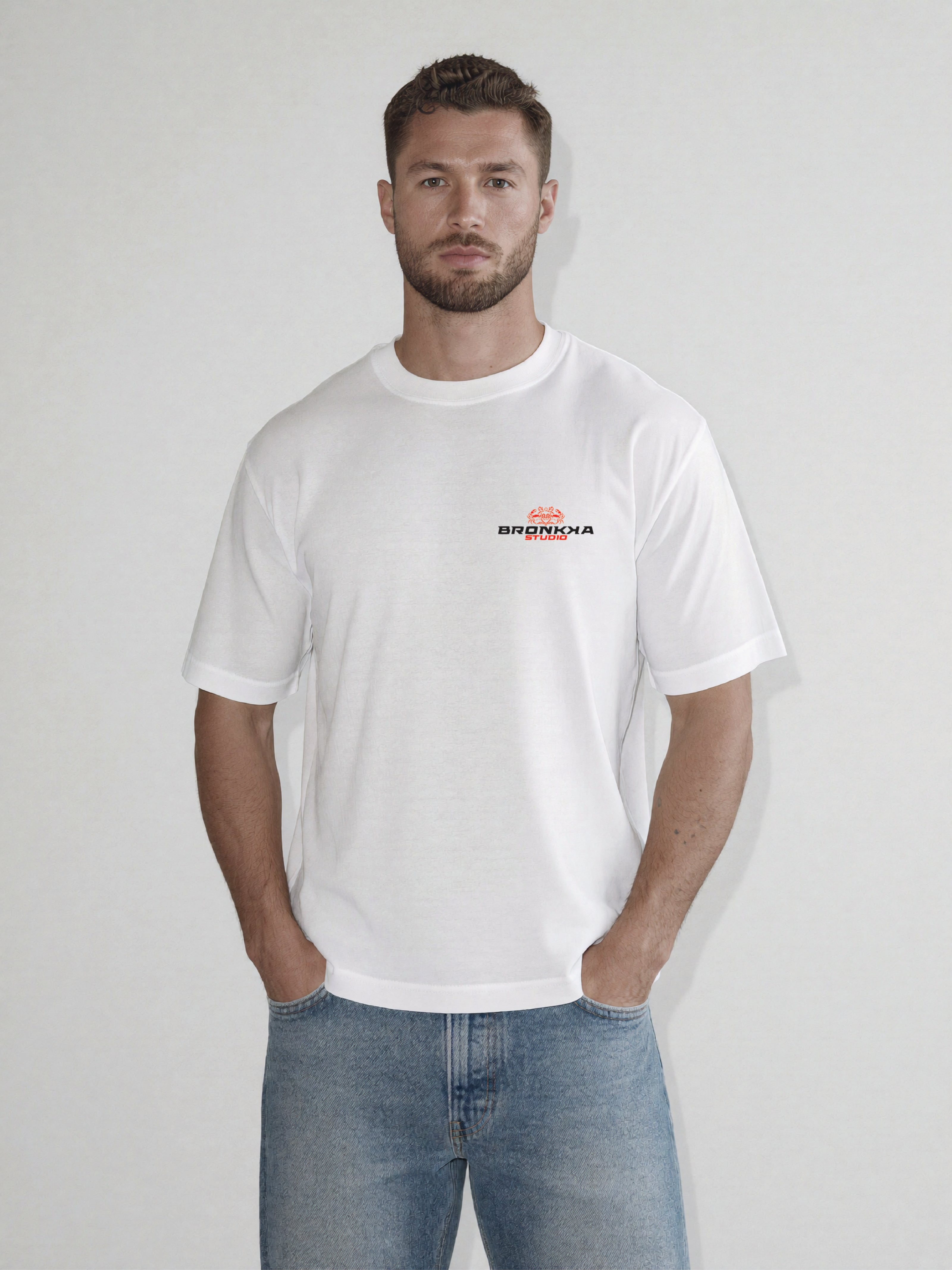 Bronkka Crab Insignia Tee — Crimson